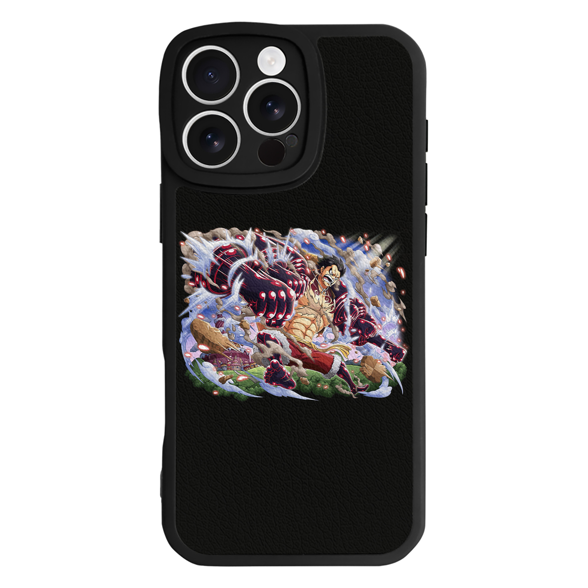 （画像用） ワンピース モンキー・D・ルフィ ONE PIECE Monkey D. Luffy 【iPhone 16シリーズ対応】シリコンスマホケース（レザー調） 材質：シリコン